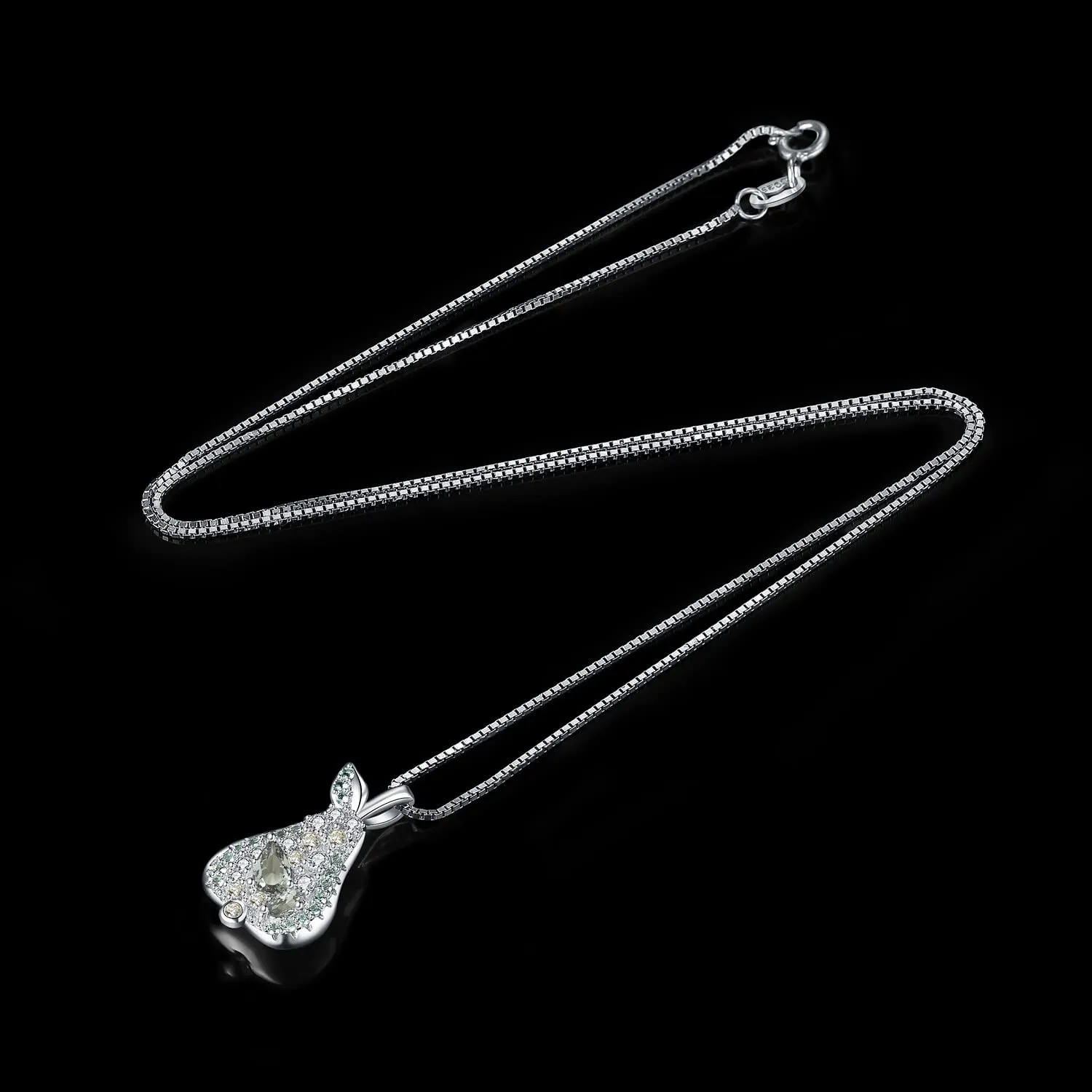 JewelryPalace Pera 1.1ct collana argento 925 spinello verde 45cm