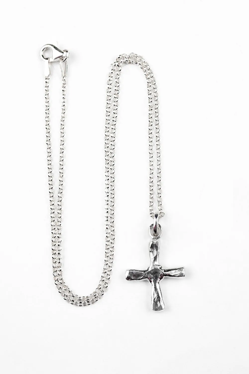 Flor Rubaja Croce Grande collana argento 42 cm
