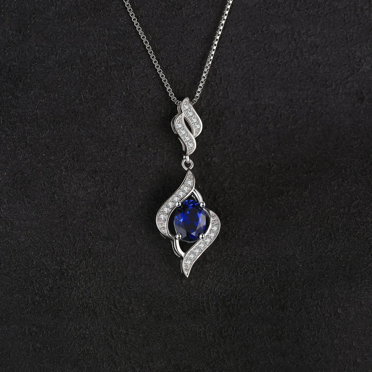 JewelryPalace 4ct Zaffiro Blu collana argento 45cm