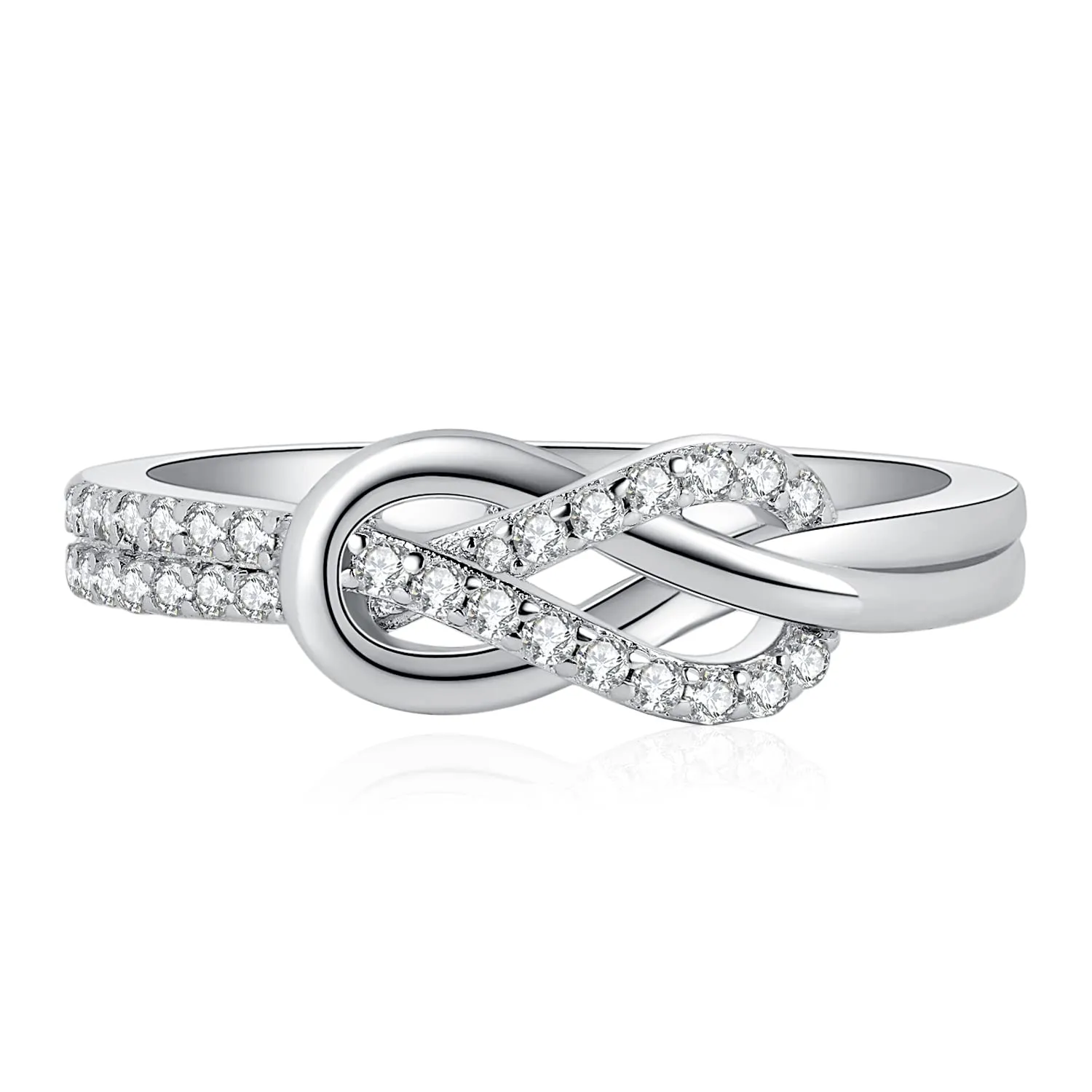 JewelryPalace Infinito 0.4ct Anello Argento Zirconia 14.5