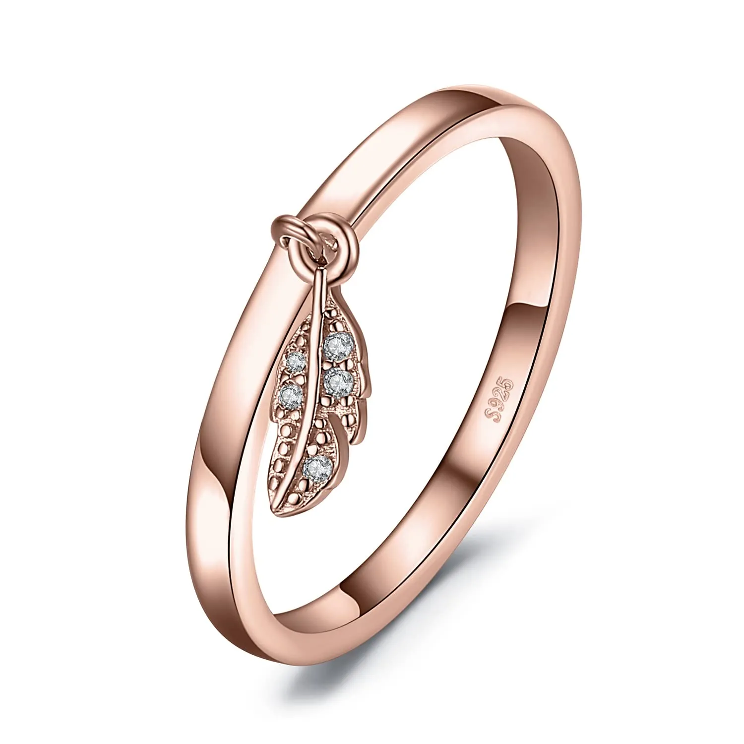 JewelryPalace Foglia Zirconia anello argento 925 misura 14.5