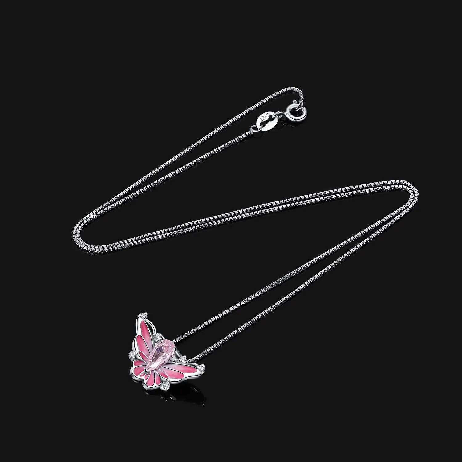 JewelryPalace Farfalla 0.2ct collana argento smaltata