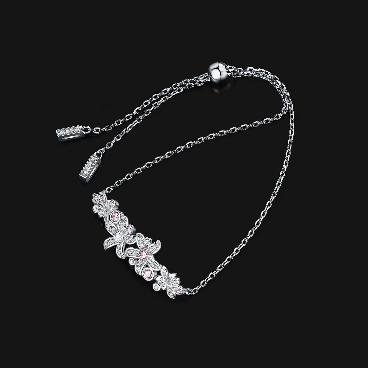 JewelryPalace Fiore Vintage 0.5ct bracciale argento zirconia rosa