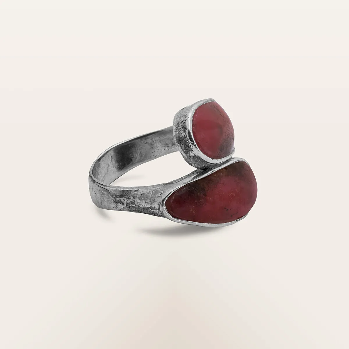 Alfredo Correnti Gea Contrarié Rodocrosite anello rosa