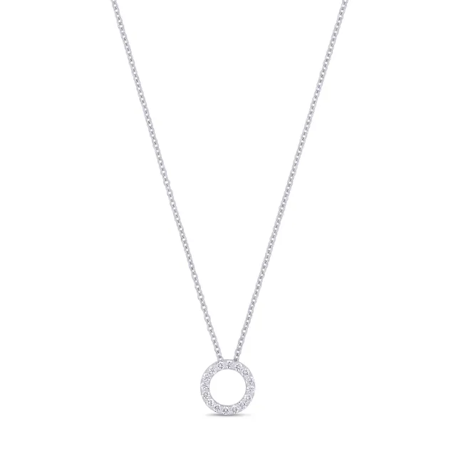 Roberto Coin Tiny Treasure Tondo collana oro bianco diamanti
