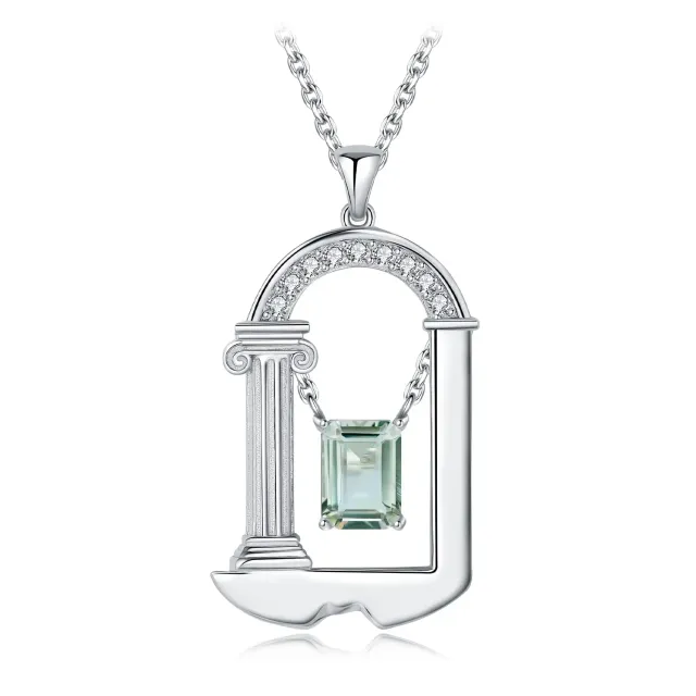 JewelryPalace Architettura Collana Argento 925 Ametista Verde 2ct