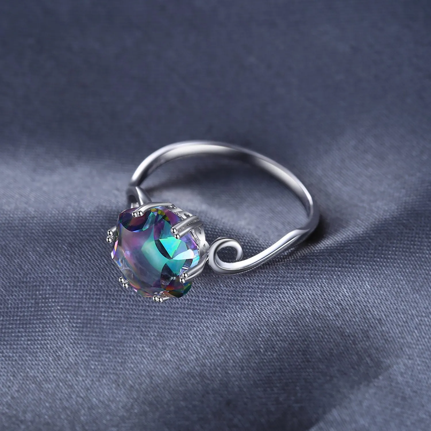 JewelryPalace Solitario 5.7ct Anello Argento Quarzo 14.5