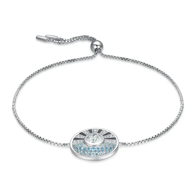 JewelryPalace Sole Mare bracciale argento zirconia blu