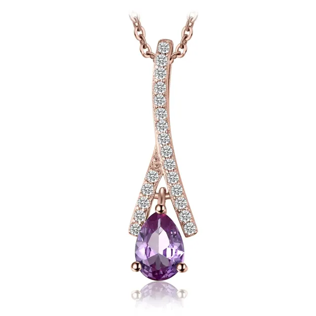 JewelryPalace Infinito Collana alessandrite viola oro rosa