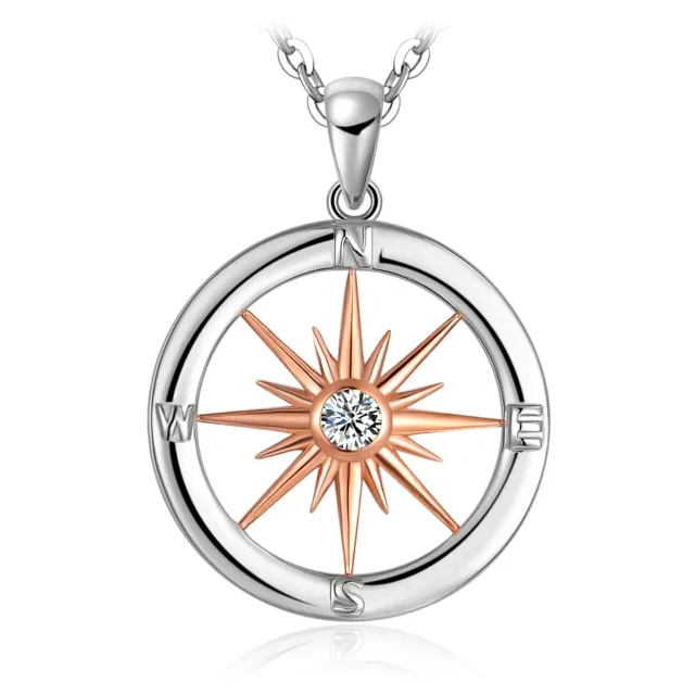 JewelryPalace Rosa dei Venti collana argento zirconi 45cm