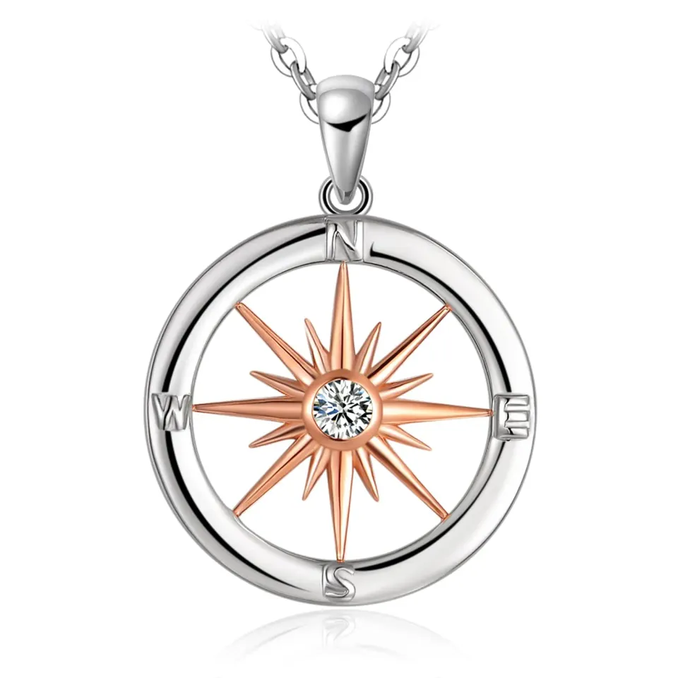 JewelryPalace Rosa dei Venti collana argento zirconi 45cm