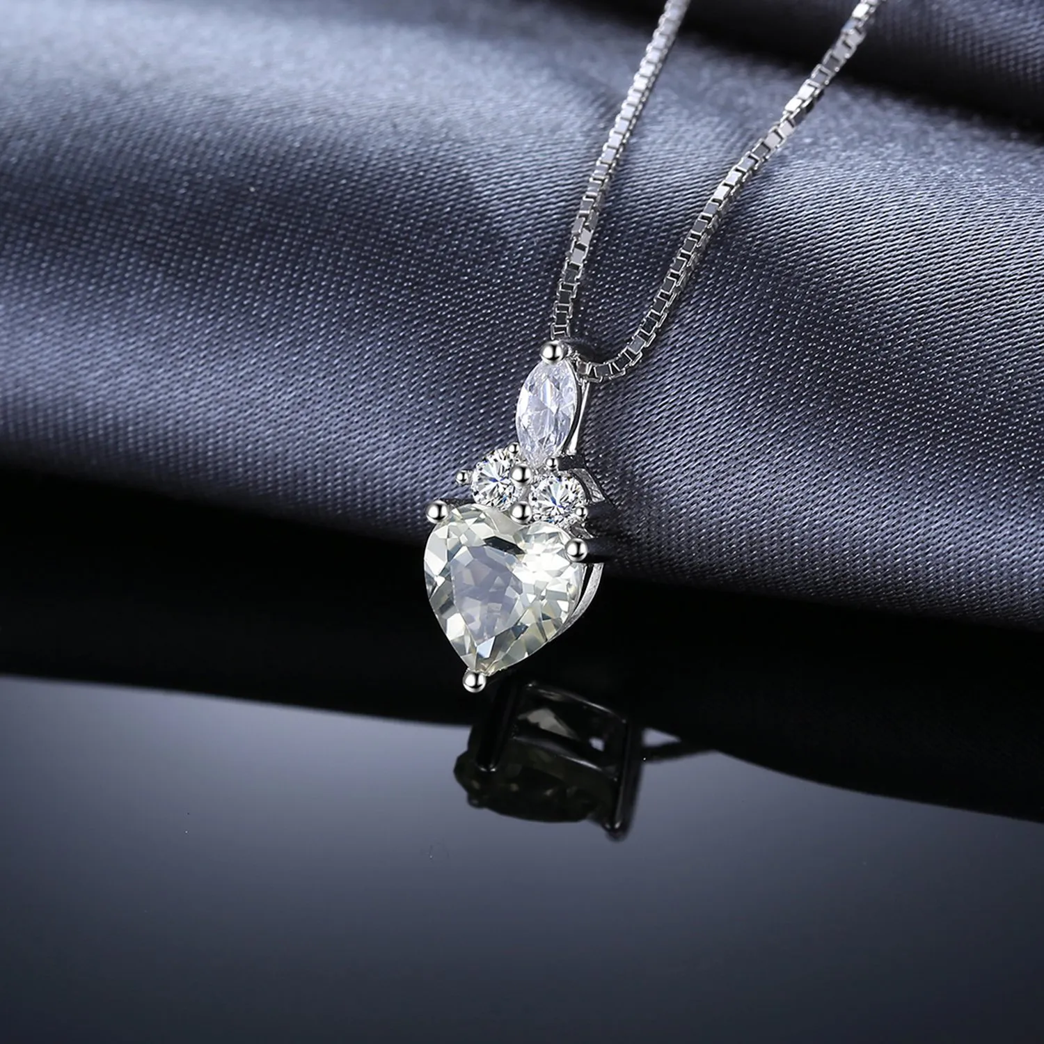 JewelryPalace Cuore 1.4ct collana argento 925 quarzo 45cm