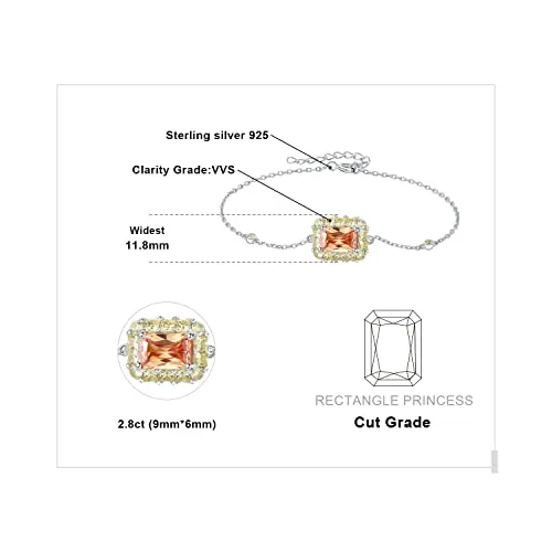 JewelryPalace Ananas 3.5ct Bracciale Argento 925 Champagne