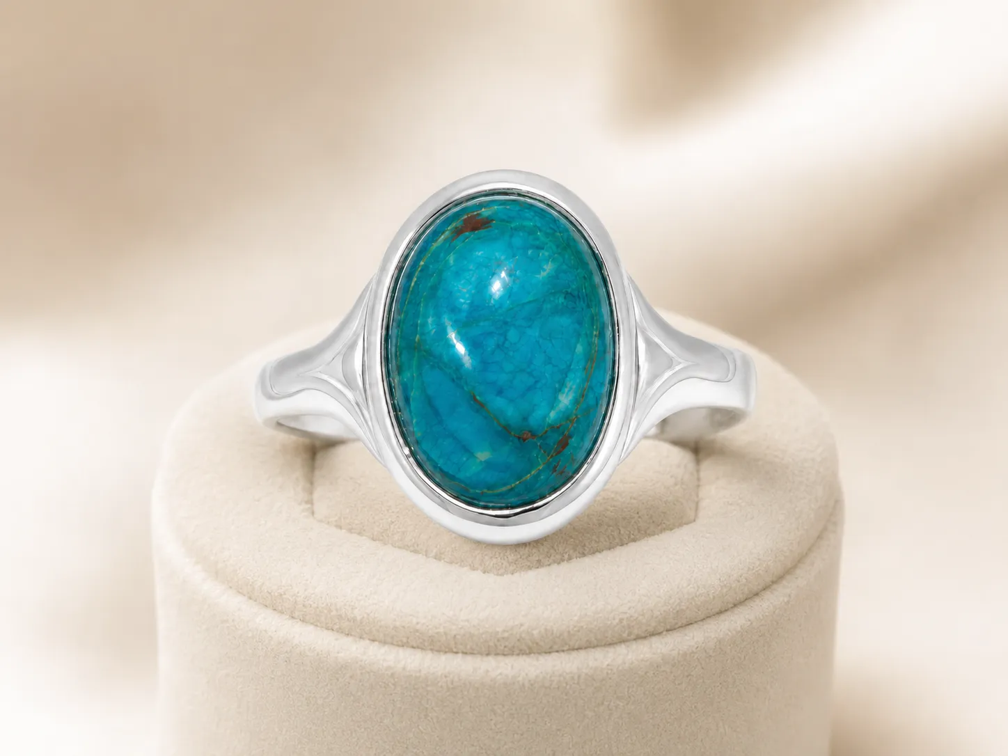 Victoria Jane Amazonite Lagoon anello amazzonite ovale argento