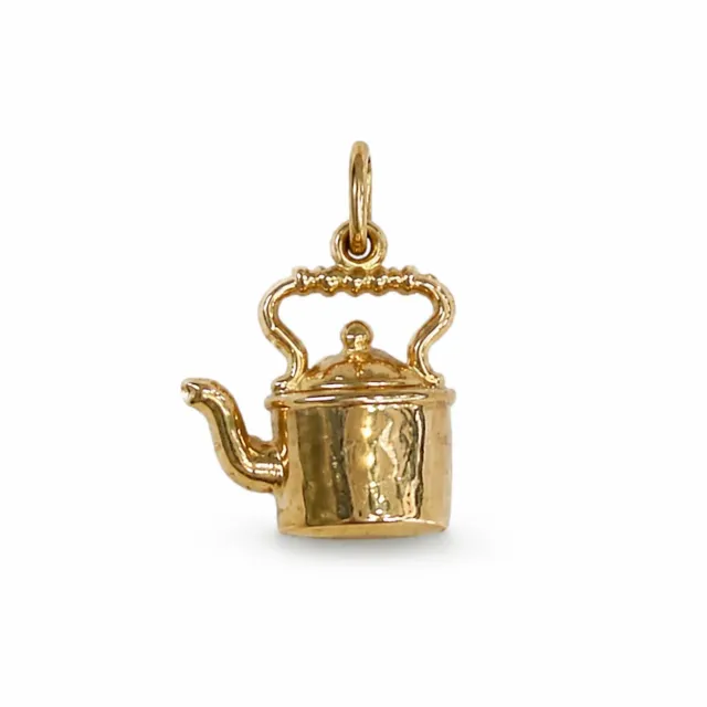 Victoria Jane Kettle charm oro 9 ct bollitore vintage