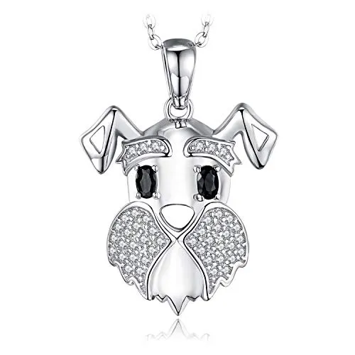 JewelryPalace Puppy Cane Collana Argento Spinello Nero