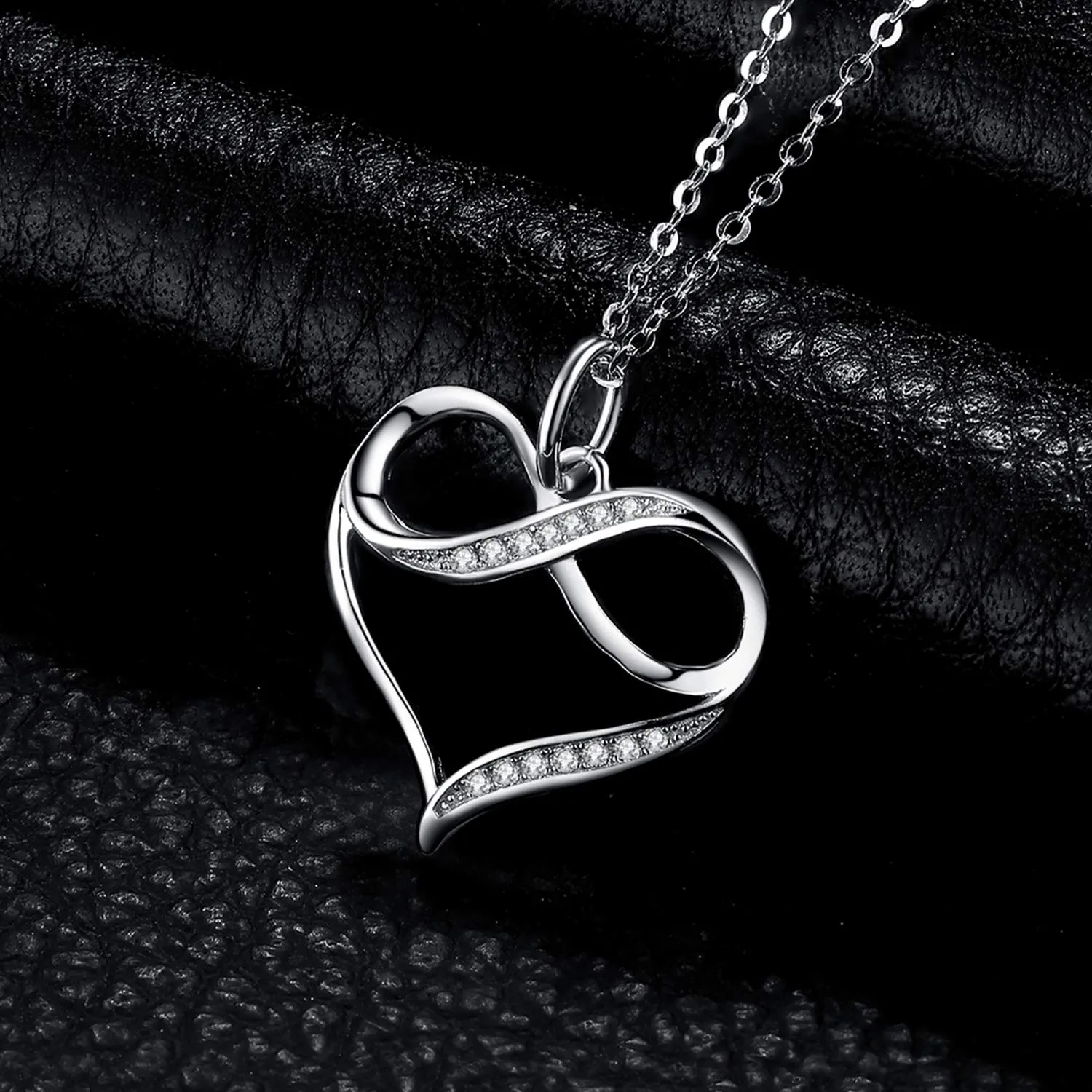 JewelryPalace Cuore Infinito Collana Argento Zirconia 45cm