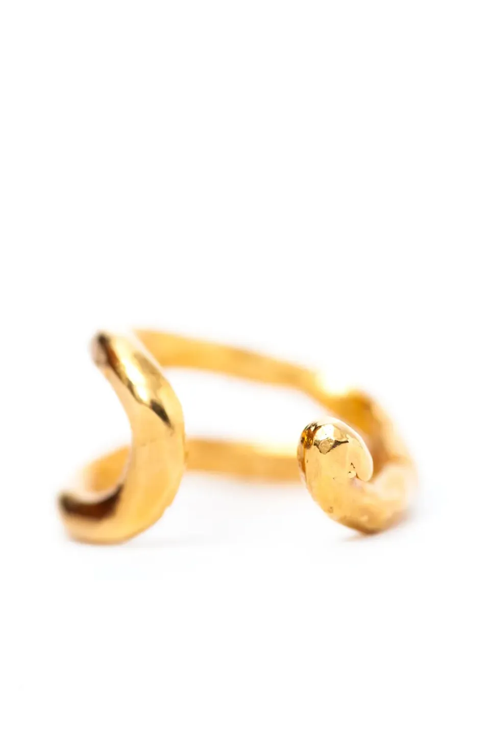 Flor Rubaja Wave Water anello regolabile doppia fascia oro