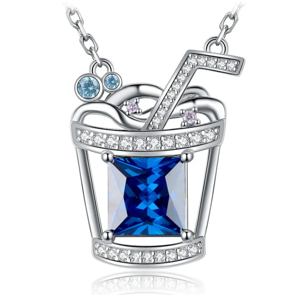 JewelryPalace Bevanda 5.9ct Collana Argento Blu 45cm