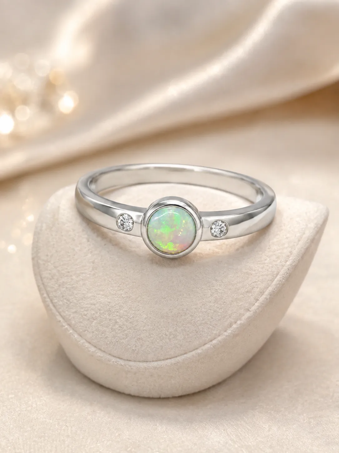 Victoria Jane Angelic Opal anello opale zirconia argento