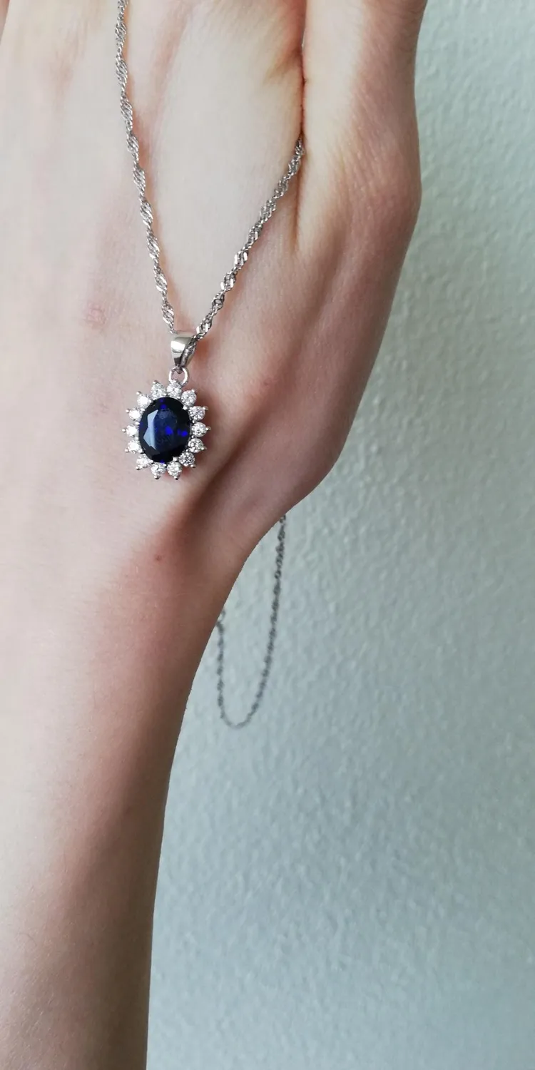 JewelryPalace Kate Middleton 08101 collana zaffiro argento