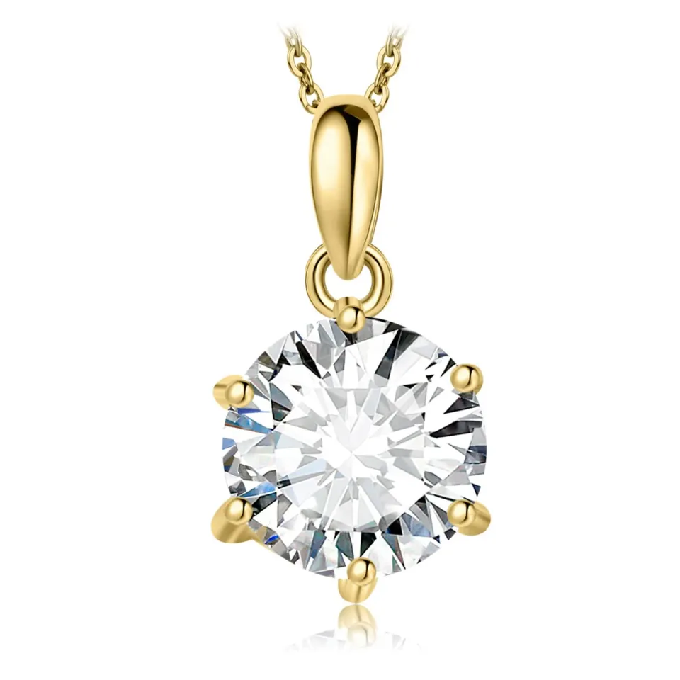 JewelryPalace Solitario 2.0ct collana oro zirconia