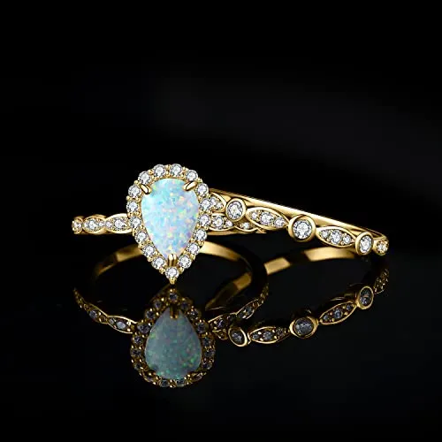 JewelryPalace Vintage Halo anello argento opale rosa
