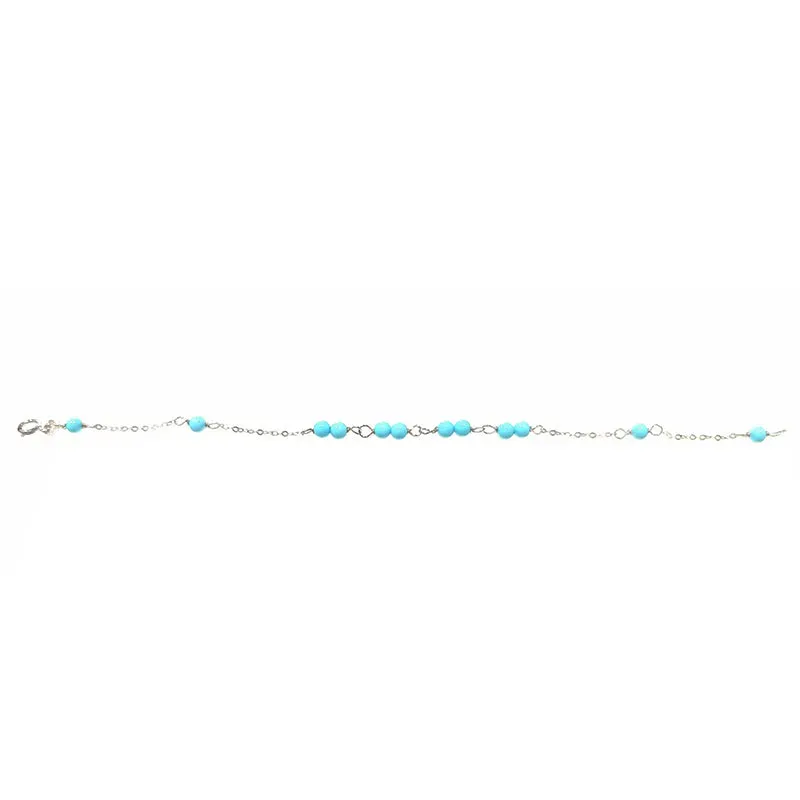 Gioielli Celiento Bracciale bambino oro bianco corallini celesti