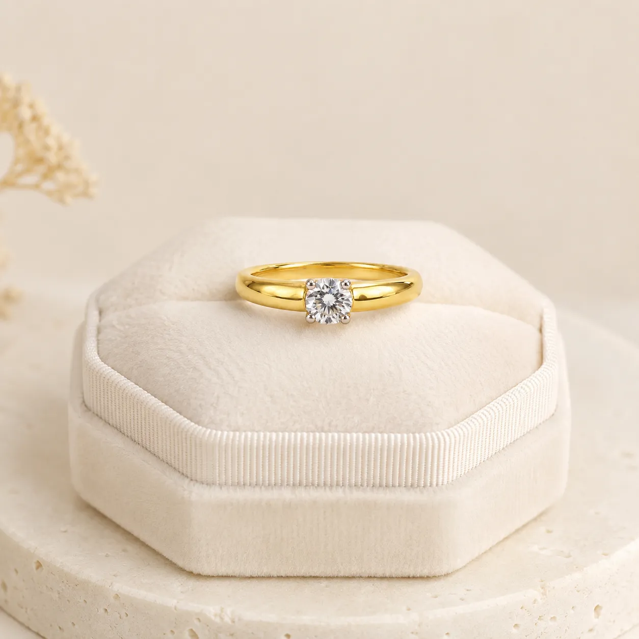 Victoria Jane 18ct Round Diamond anello oro diamante 0.25ct