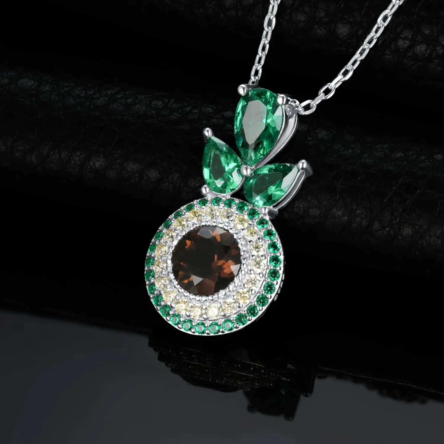 JewelryPalace Avocado 4ct Collana Argento Pera Verde 45cm
