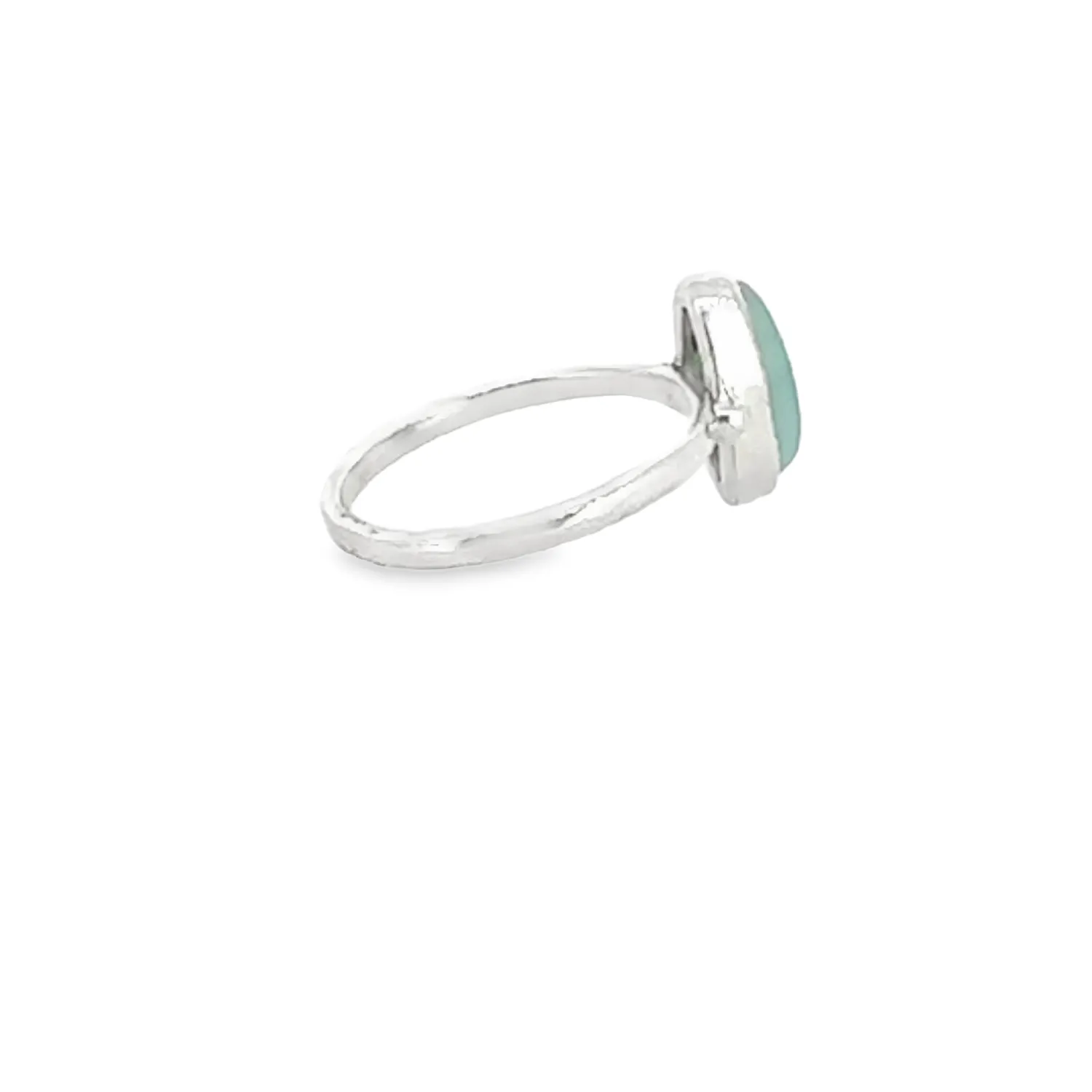 Victoria Jane Oval Blue Chalcedony anello argento pietra ovale