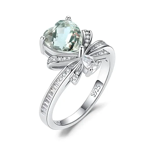 JewelryPalace 2.5ct Cuore anello argento ametista verde