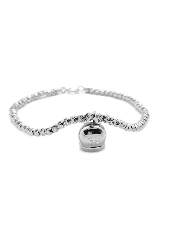 Gioielli Celiento Capri bracciale argento campanella sfere