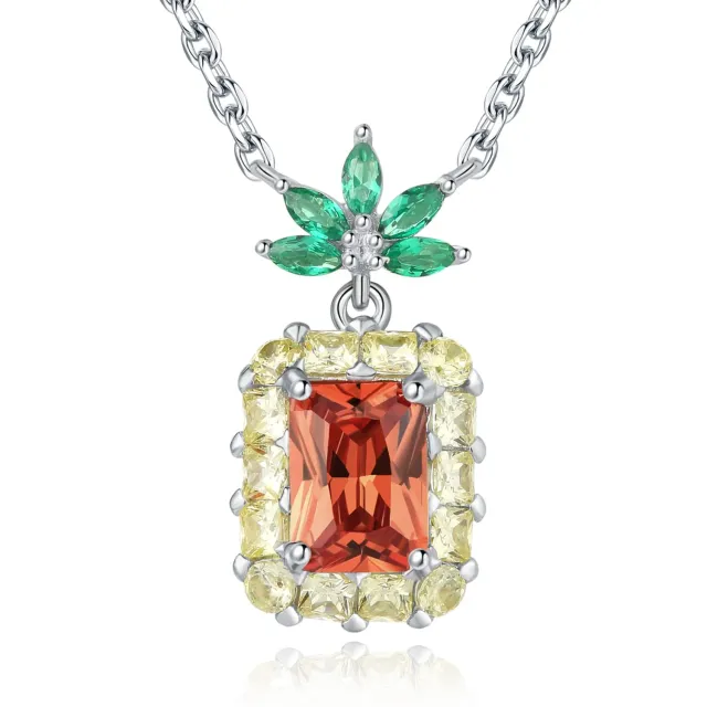 JewelryPalace Ananas 2.8ct collana argento zirconia 45cm