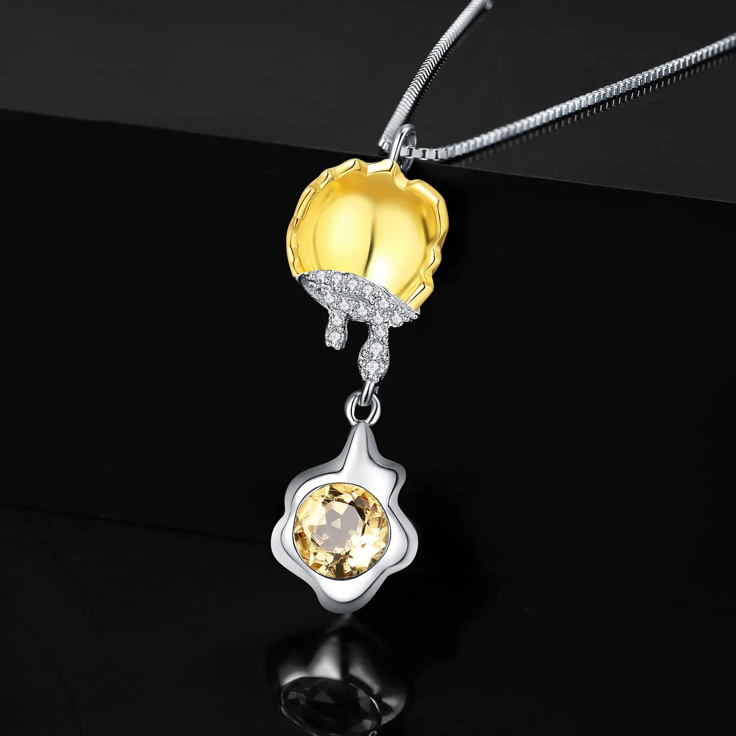 JewelryPalace Uovo in Camicia 1.4ct collana citrino giallo