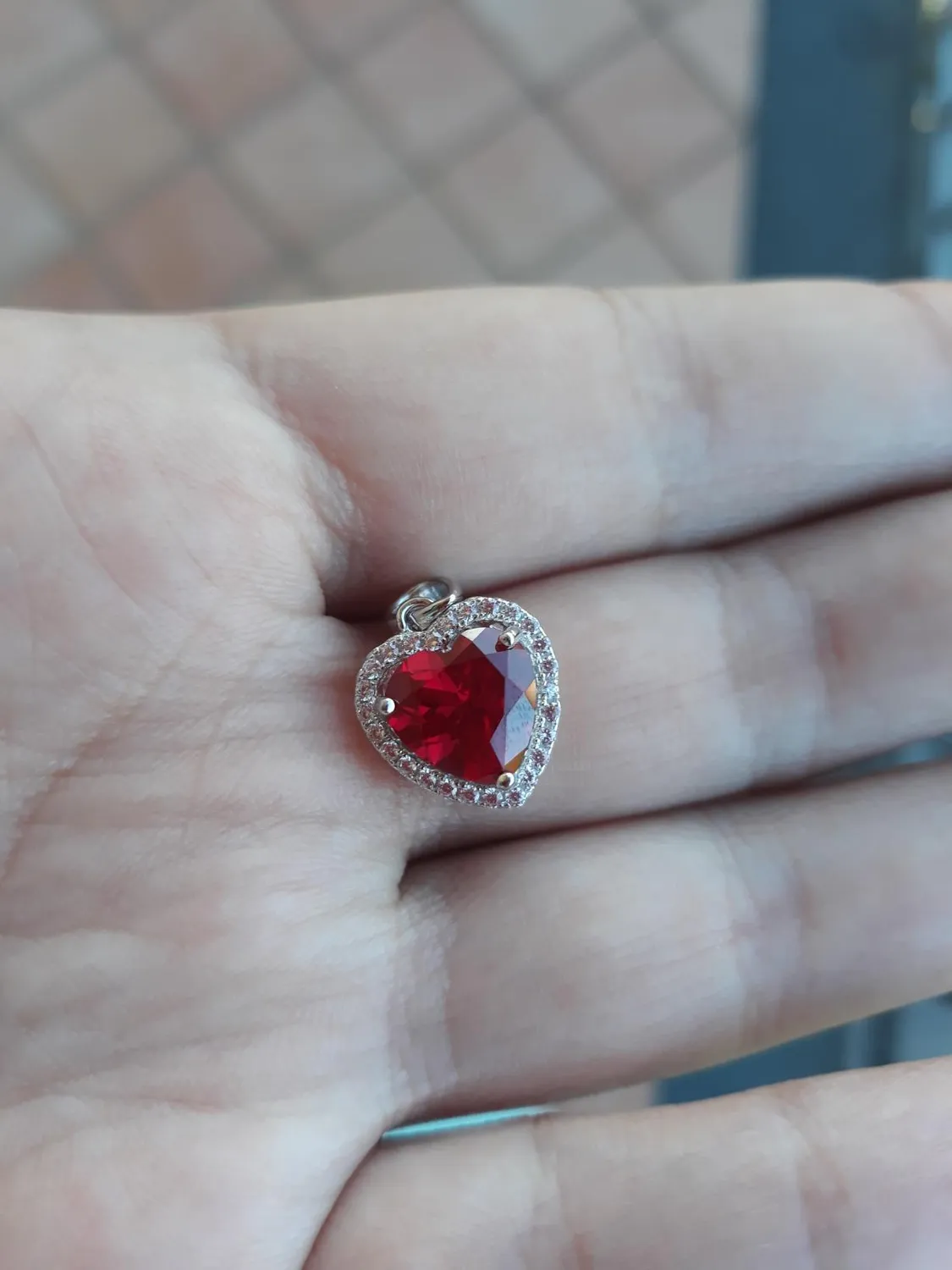 JewelryPalace Cuore 4ct Rubino collana argento 925 cuore