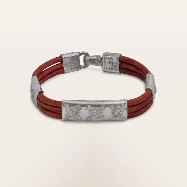 Alfredo Correnti Nesso Cuoio bracciale pelle marrone