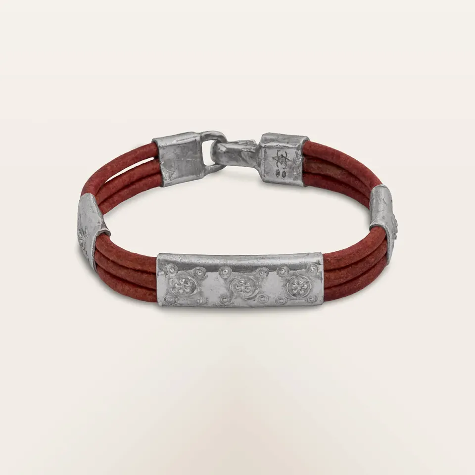 Alfredo Correnti Nesso Cuoio bracciale pelle marrone