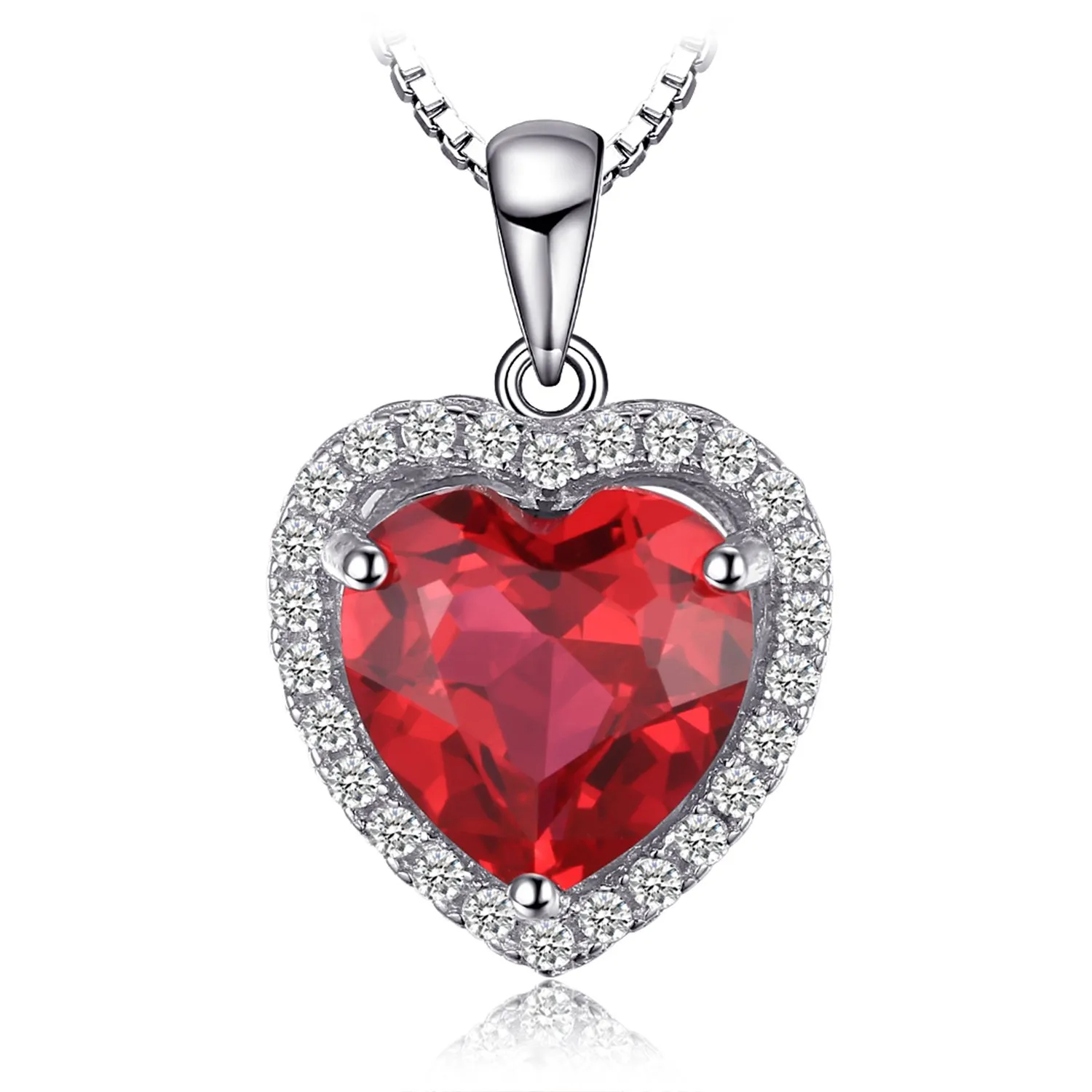 JewelryPalace Cuore 4ct Rubino collana oro 45cm rosso