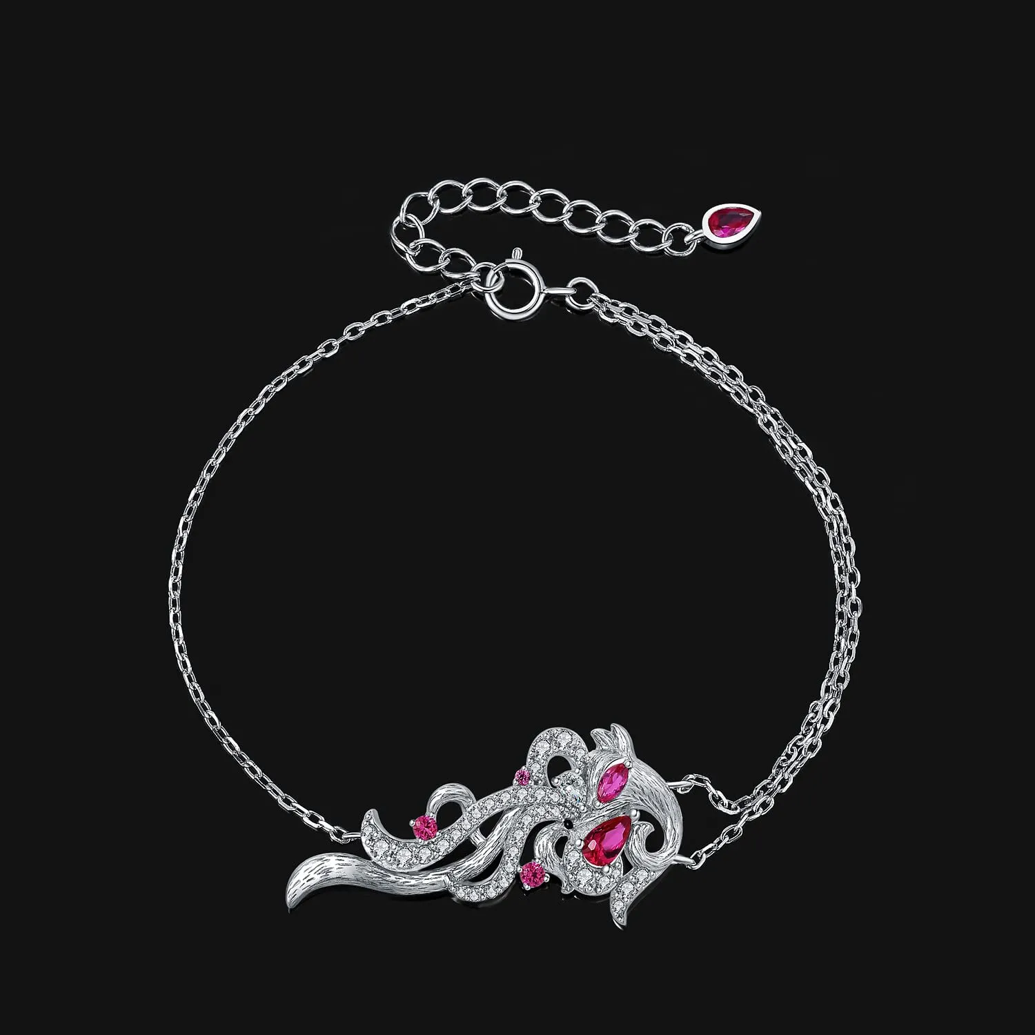 JewelryPalace Volpe Nove Code 1.09ct bracciale argento rubino