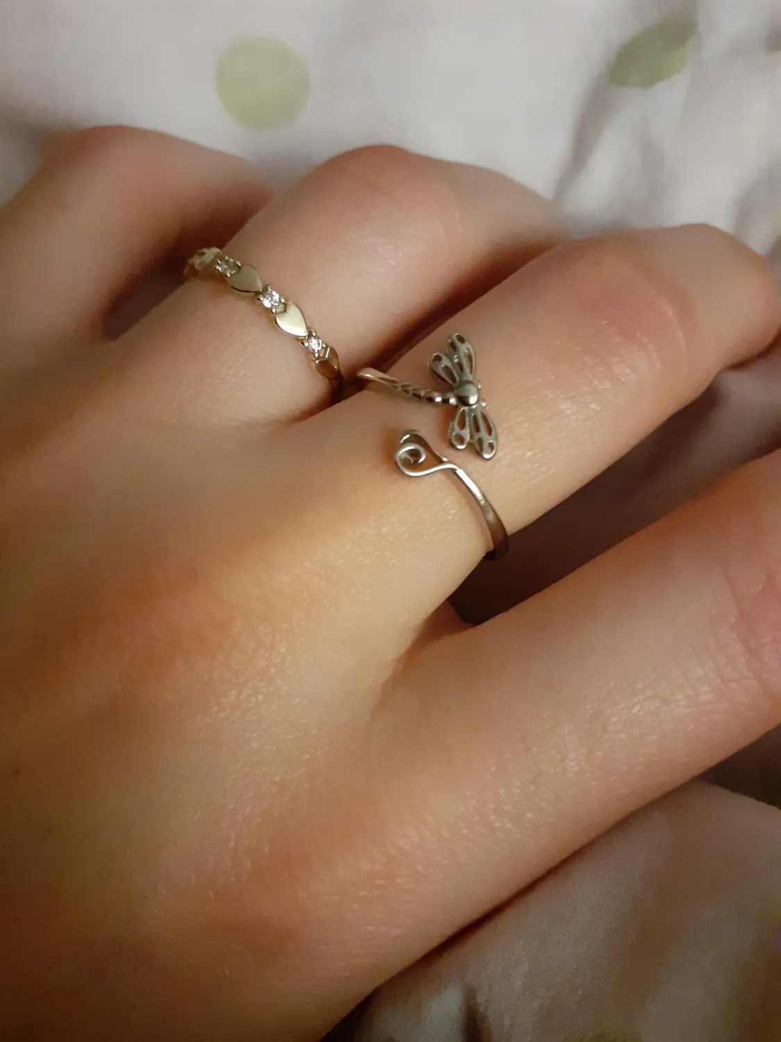 JewelryPalace Libellula Anello Aperto Argento Regolabile