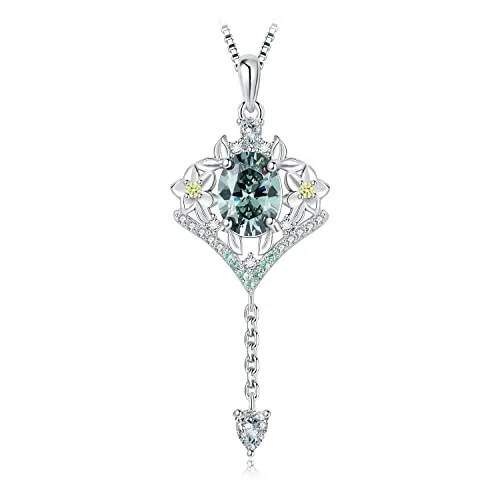 JewelryPalace Fiori 0.5ct collana argento 925 verde 45cm