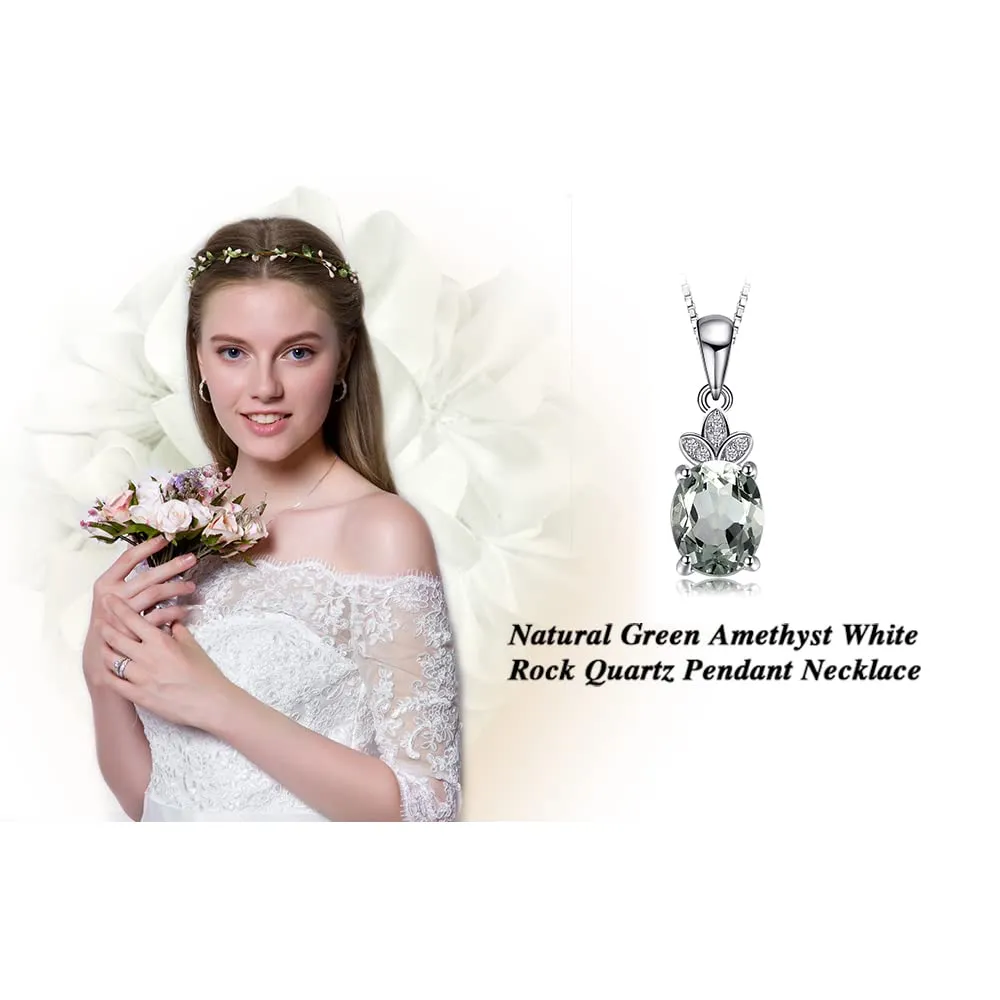 JewelryPalace Classica ovale collana argento 925 ametista verde