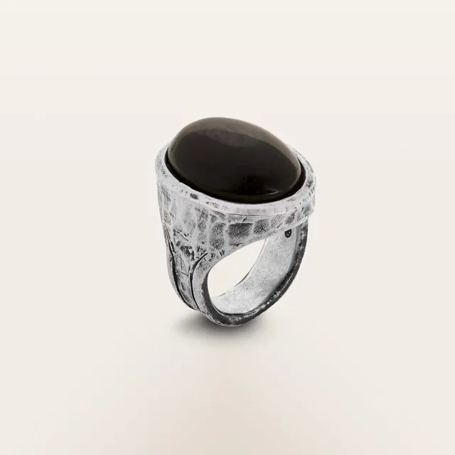 Alfredo Correnti Gea Onice Anello Pietra Nera