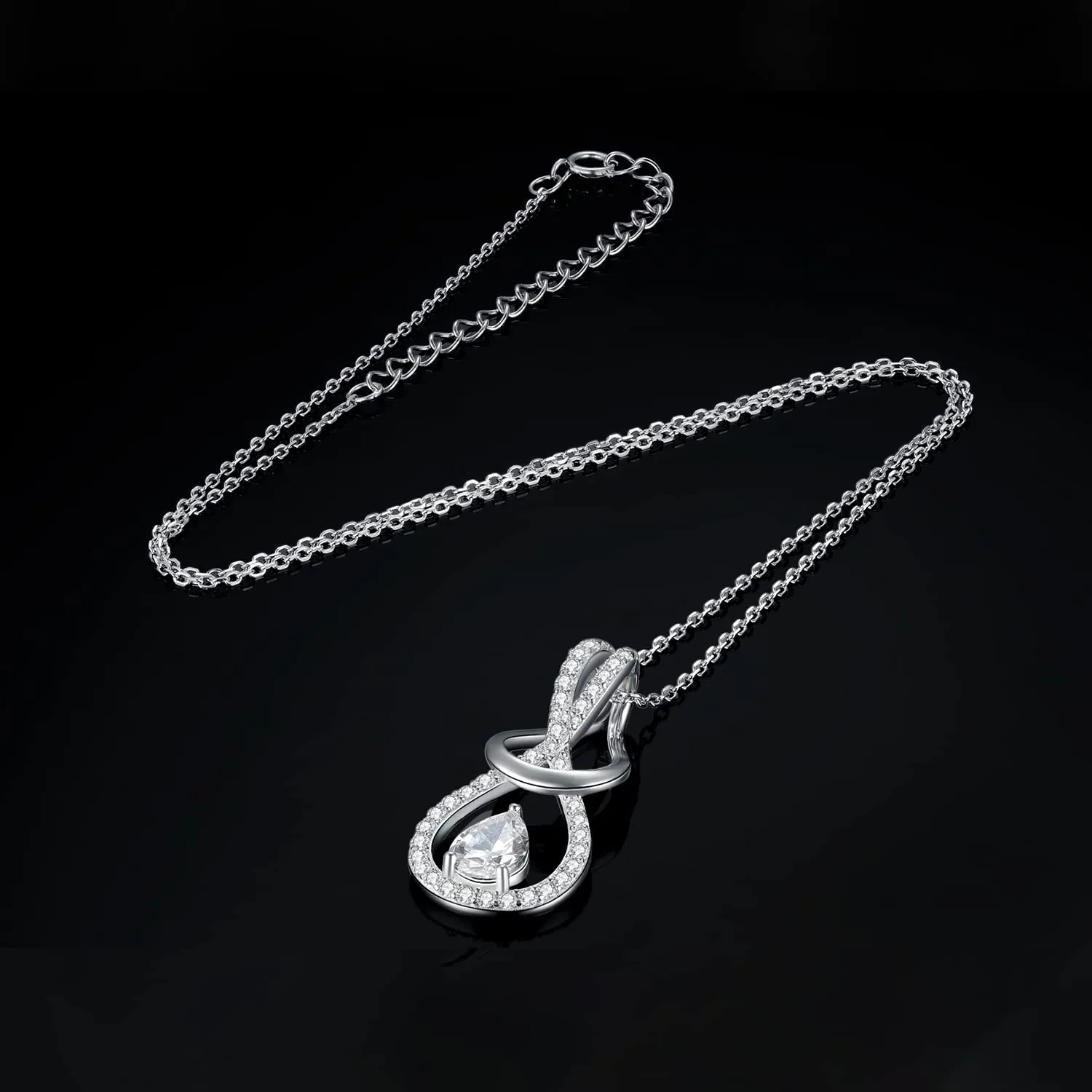 JewelryPalace Infinito 2.6ct collana argento 925 zirconia goccia