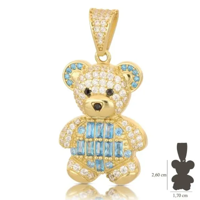 Gioielli Celiento Orso pendente oro giallo 18kt charm
