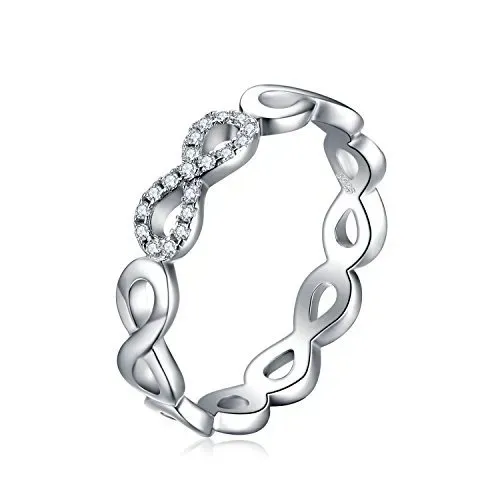 JewelryPalace Infinito Nodo fede argento diamante simulato