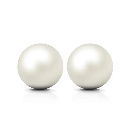 JewelryPalace Orecchini Argento 925 Perle Acqua Dolce 6-10mm