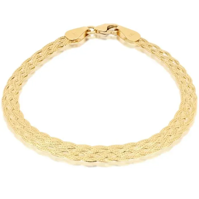 Gioielli Celiento bracciale treccia oro giallo 18 kt