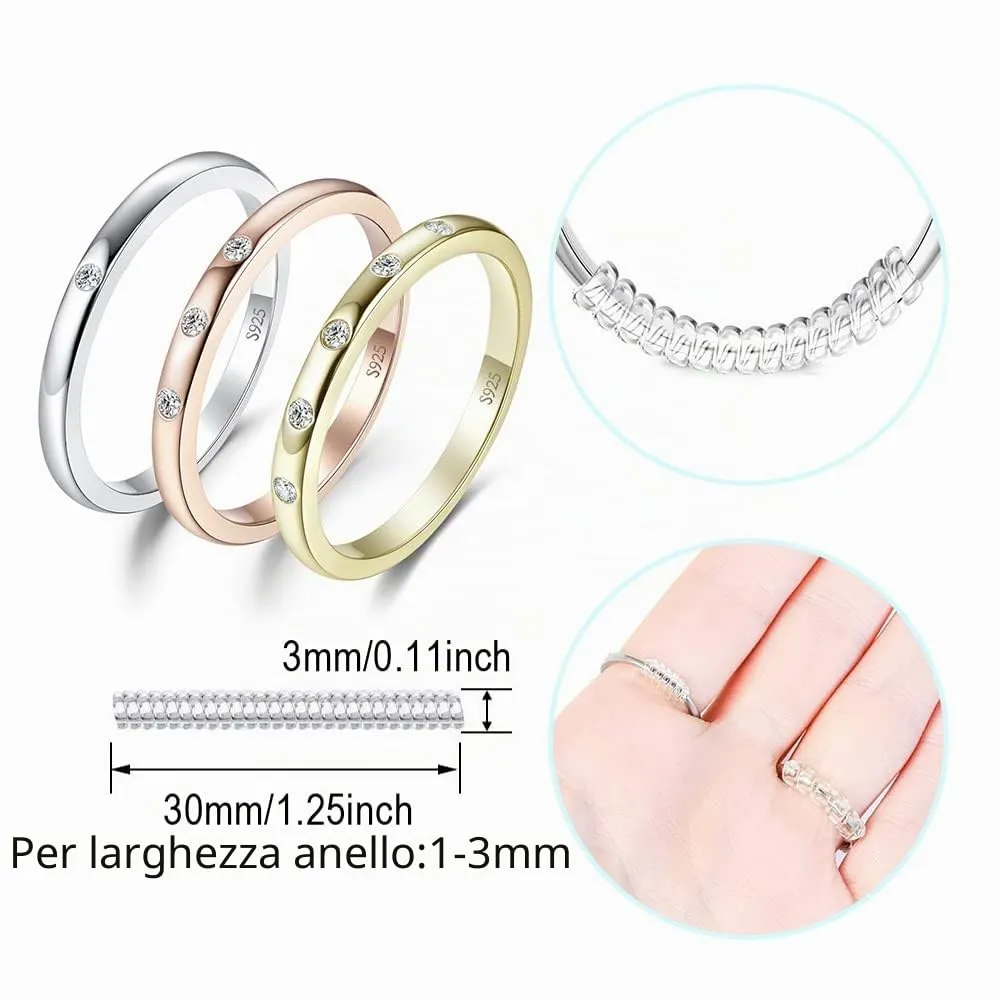 JewelryPalace Classici Anello Argento 925 Pavé Zirconia Oro